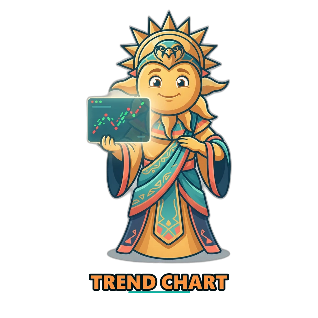 Ra holding up a glowing colour prediction chart of past results