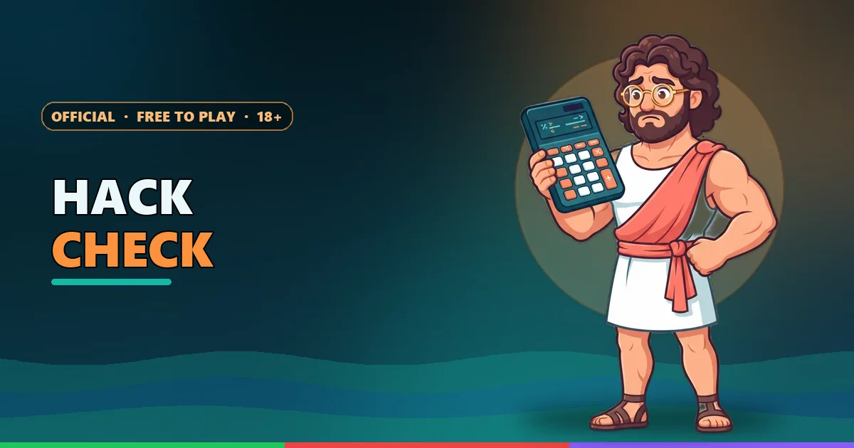 Hercules mascot with glasses and a calculator checking colour prediction hack claims