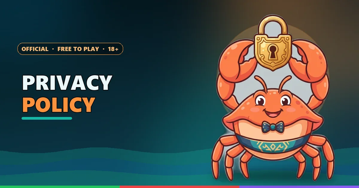 Crab mascot holding a golden padlock for the Sagar Club privacy policy